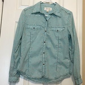 Light blue paisley top